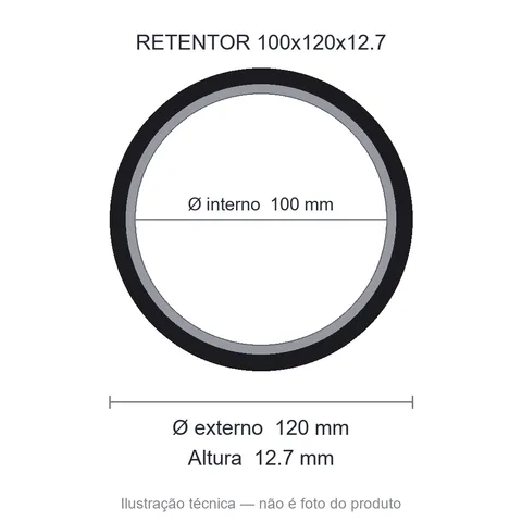 Retentor Automotivo 100 mm x 120 mm x 12,7 mm SAV 02049 100x120x12,7 BG