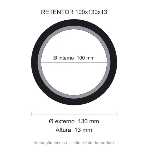 Retentor 100 mm x 130 mm x 13 mm SAV 01974 100x130x13 BRG