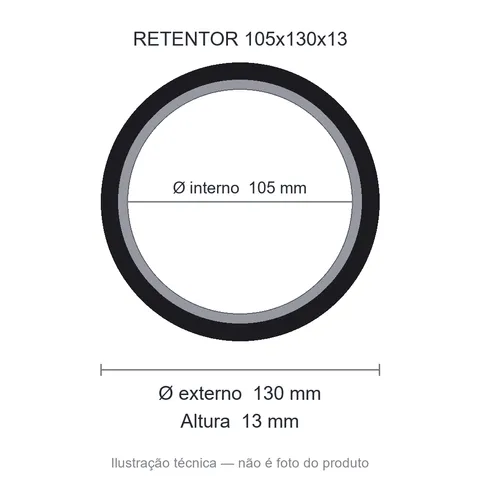 Retentor Automotivo 105 mm x 130 mm x 13 mm SAV 00491 105x130x13 B