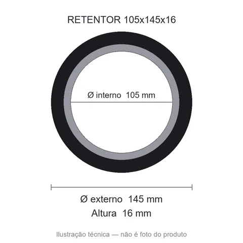 Retentor 105 mm x 145 mm x 16 mm SAV 105x145x16 6070