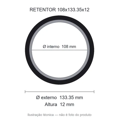 Retentor 108 mm x 133,35 mm x 12 mm SAV 00536 108x133,35x12 B
