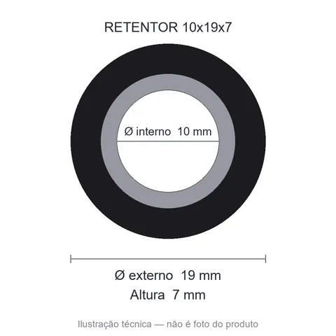 Retentor 10 mm x 19 mm x 7 mm SAV 10x19x7 6210