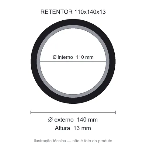 Retentor 110 mm x 140 mm x 13 mm ZSG 110x140x13 BRG