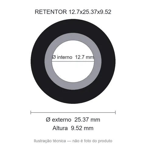 Retentor 12,7 mm x 25,37 mm x 9,52 mm SAV 00129 12,7x25,37x9,52