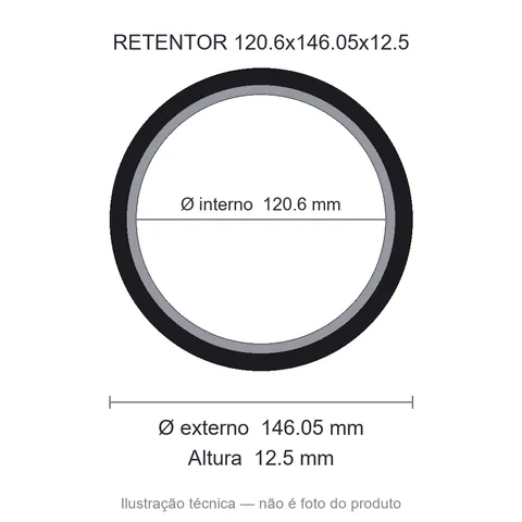 Retentor 120,6 mm x 146,05 mm x 12,5 mm SAV 00250 120,6x146,05x12,5 NBR