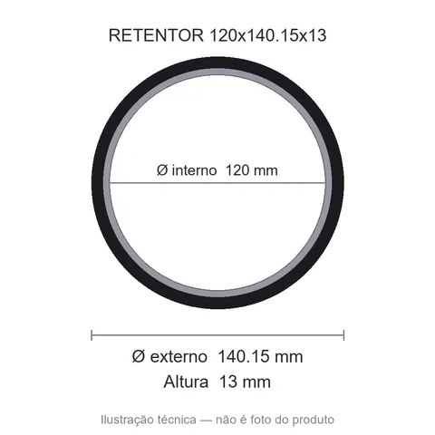 Retentor Agrícola 120 mm x 140,15 mm x 13 mm SAV 01885 120x140,15x13 BA