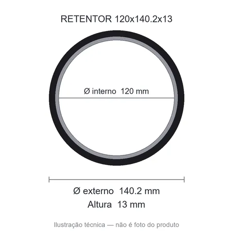 Retentor Agrícola 120 mm x 140,2 mm x 13 mm - 01885 BAGP 120x140,2x13