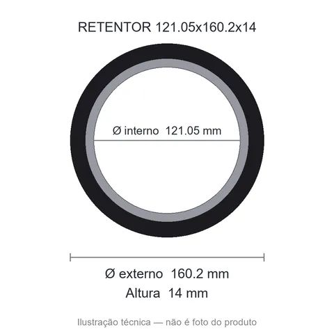 Retentor Automotivo 121,05 mm x 160,2 mm x 14 mm SAV 02713 121,05x160,2x14 X27,5