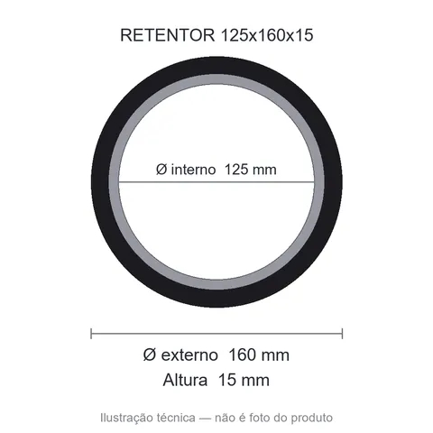 Retentor 125 mm x 160 mm x 15 mm SAV 0070 125x160x15 BRG