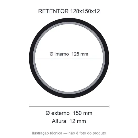 Retentor 128 mm x 150 mm x 12 mm SAV 128x150x12 6075