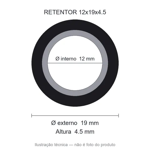 Retentor 12 mm x 19 mm x 4,5 mm SAV 12x19x4,5 6905