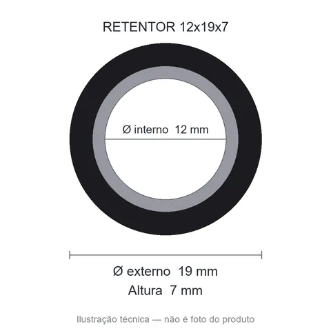 Retentor 12 mm x 19 mm x 7 mm SAV 12x19x7 10296