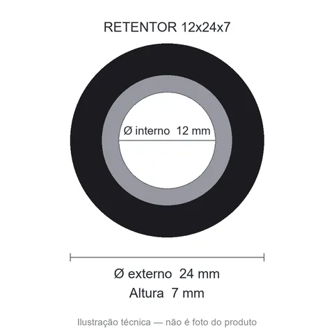 Retentor 12 mm x 24 mm x 7 mm SAV 12x24x7 10211