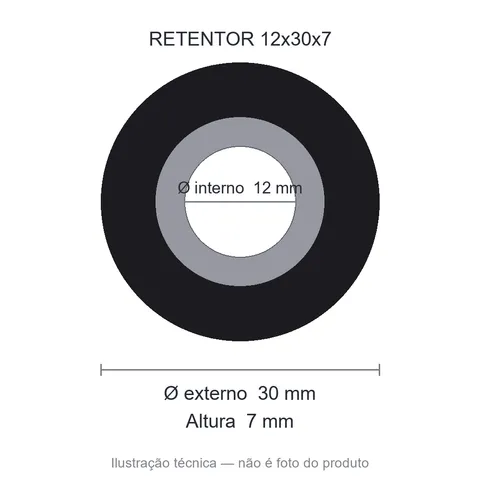 Retentor 12 mm x 30 mm x 7 mm ZSG 12x30x7 BRG