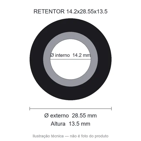 Retentor 14,2 mm x 28,55 mm x 13,5 mm SAV 02576 14,20x28,55x13,50