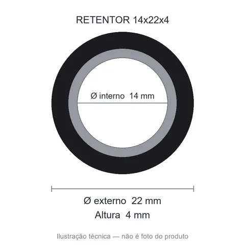 Retentor 14 mm x 22 mm x 4 mm SAV 02569 14x22x4 ACM