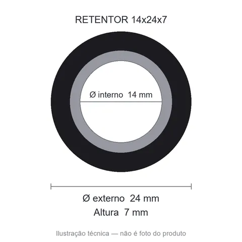 Retentor 14 mm x 24 mm x 7 mm SAV 01389 14x24x07 7119