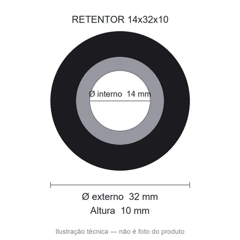 Retentor 14 mm x 32 mm x 10 mm SAV 01875 14x32x10