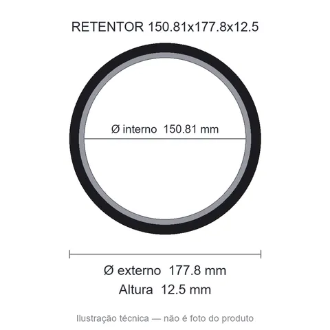 Retentor 150,81 mm x 177,8 mm x 12,5 mm SAV 02093 150,81x177,8x12,5