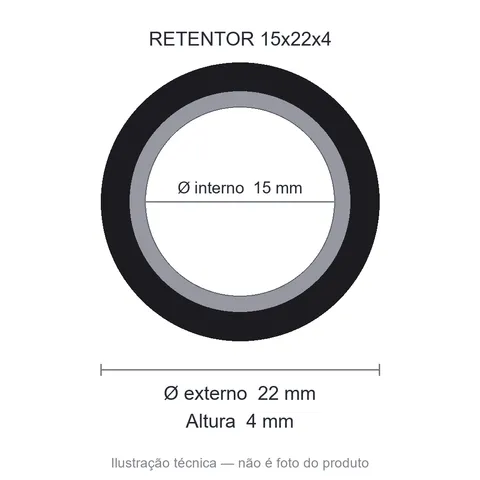 Retentor 15 mm x 22 mm x 4 mm ZSG 15x22x4 BRG
