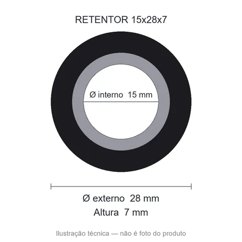 Retentor 15 mm x 28 mm x 7 mm SAV 00916 15x28x7