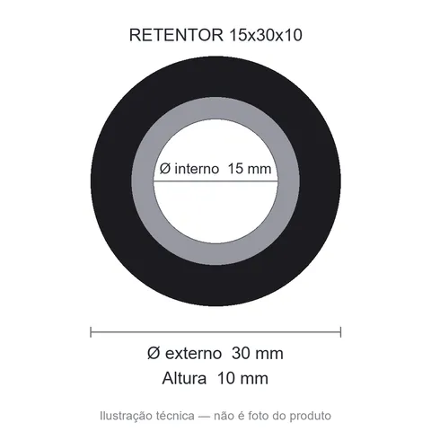 Retentor 15 mm x 30 mm x 10 mm SAV 01348 15x30x10 BR