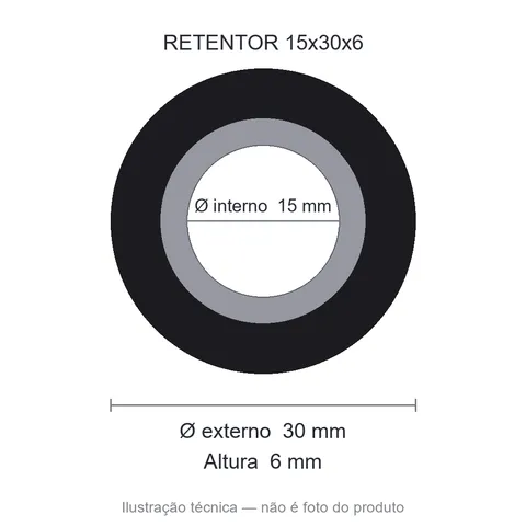 Retentor 15 mm x 30 mm x 6 mm SAV 01915 15x30x6 ACM