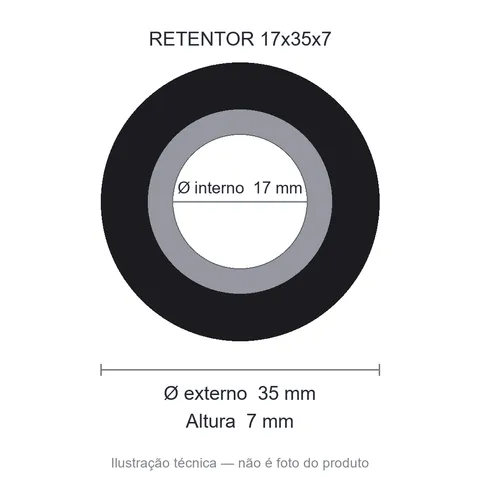 Retentor 17 mm x 35 mm x 7 mm SAV 00853 17x35x7