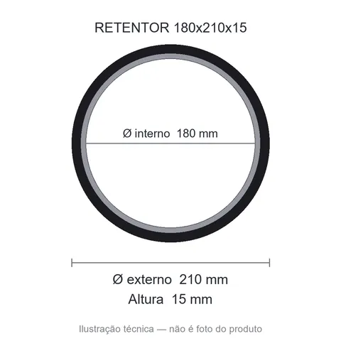 Retentor 180 mm x 210 mm x 15 mm ZSG 180x210x15