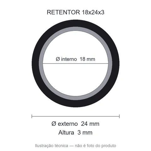 Retentor 18 mm x 24 mm x 3 mm SAV 18x24x3 7867