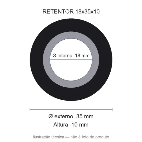 Retentor 18 mm x 35 mm x 10 mm SAV 18x35x10 7137