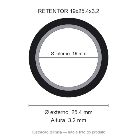 Retentor 19 mm x 25,4 mm x 3,2 mm SAV 19x25,4x3,20 7835