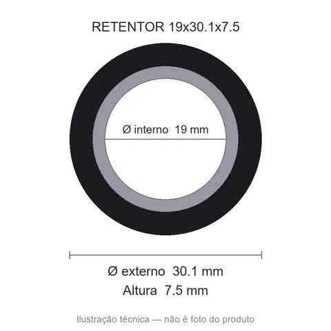 Retentor 19 mm x 30,1 mm x 7,5 mm SAV 19x30,1x7,5 7883