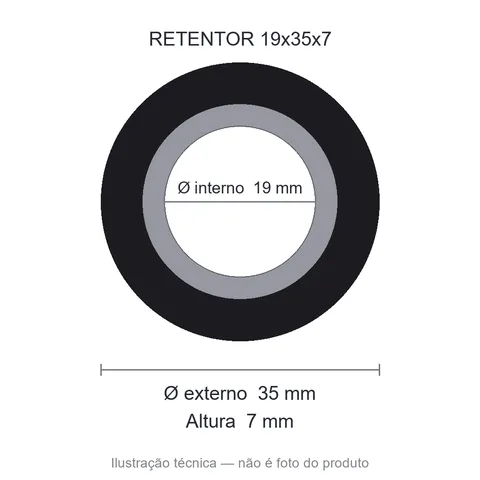 Retentor 19 mm x 35 mm x 7 mm SAV 19x35x7 7566