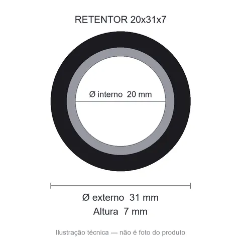 Retentor 20 mm x 31 mm x 7 mm SAV 20x31x7 BAG- 7248
