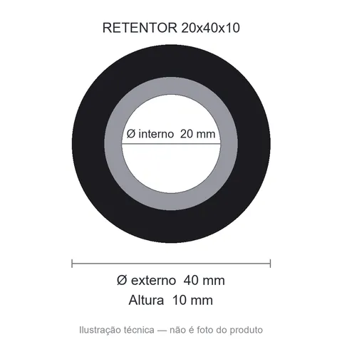 Retentor 20 mm x 40 mm x 10 mm SAV 20x40x10 00369