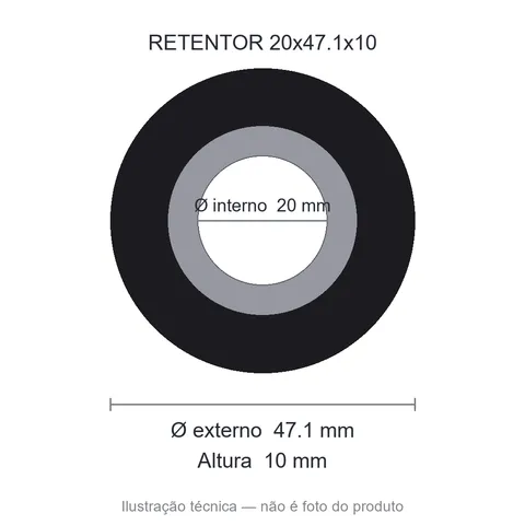 Retentor 20 mm x 47,1 mm x 10 mm SAV 20x47,10x10 7738