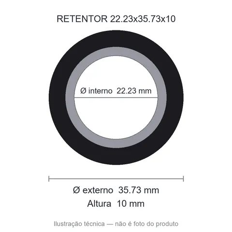 Retentor 22,23 mm x 35,73 mm x 10 mm SAV 22,23x35,73x10 MVQ -7511