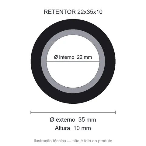 Retentor 22 mm x 35 mm x 10 mm SAV 22x35x10 5613