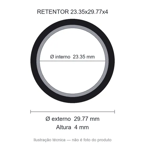Retentor 23,35 mm x 29,77 mm x 4 mm SAV 23,35x29,77x4 7965