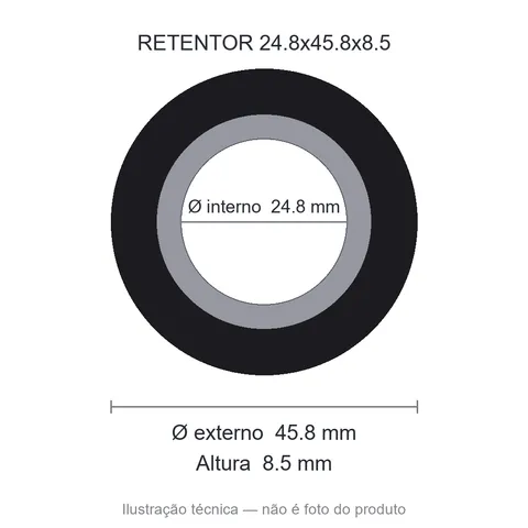 Retentor 24,8 mm x 45,8 mm x 8,5 mm SAV 24,8x45,8x8,5 01188