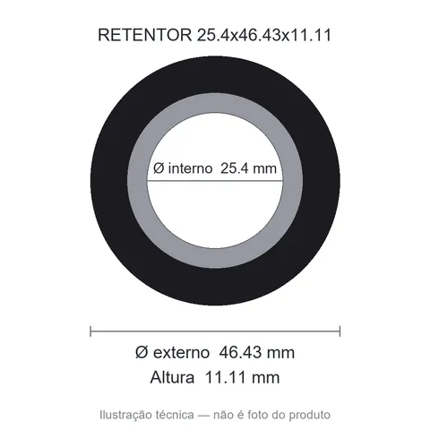 Retentor 25,4 mm x 46,43 mm x 11,11 mm SAV 25,4x46,43x11,11 5412