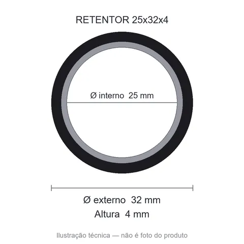 Retentor 25 mm x 32 mm x 4 mm SAV 25x32x4 2265
