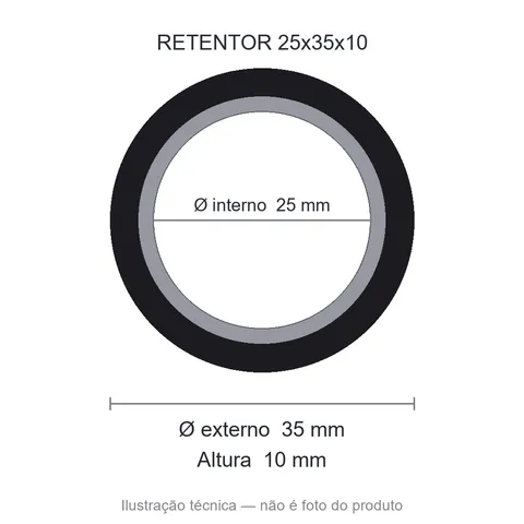 Retentor 25 mm x 35 mm x 10 mm SAV 25x35x10 7614 BA