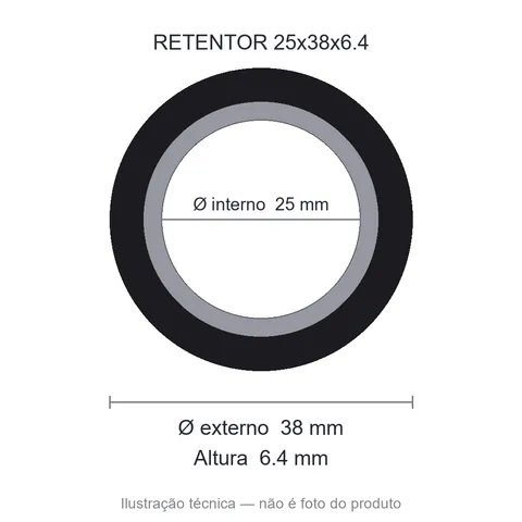 Retentor 25 mm x 38 mm x 6,4 mm SAV 25x38x6,40 7673
