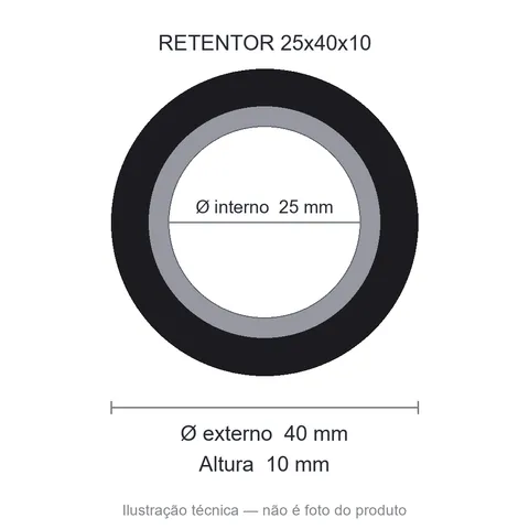 Retentor 25 mm x 40 mm x 10 mm SAV 25x40x10 7640
