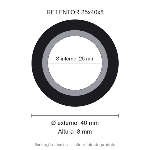 Retentor 25 mm x 40 mm x 8 mm SAV 25x40x8 5053