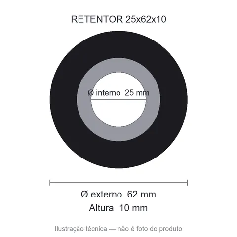 Retentor 25 mm x 62 mm x 10 mm SAV 25x62x10 B