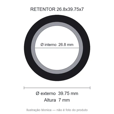 Retentor 26,8 mm x 39,75 mm x 7 mm SAV 26,8x39,75x7 7569