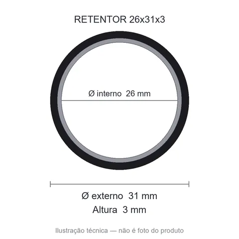 Retentor 26 mm x 31 mm x 3 mm SAV 26x31x3 B 6951